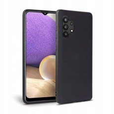 Tech-Protect Icon Series Back Case priekš Samsung Galaxy A32 4G A325 - Melns - silikona aizmugures apvalks / bampers-vāciņš