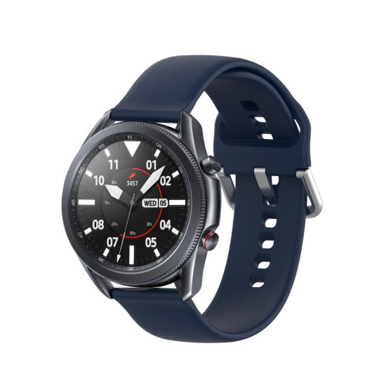 22mm Tech-Protect Icon Series Silicone Watchband Strap - Tumši Zils - silikona siksniņas (jostas) priekš pulksteņiem