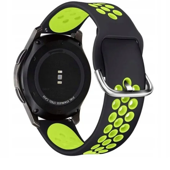 22mm Tech-Protect Soft Band Silicone Watch Strap - Melns / Zaļš - silikona siksniņas (jostas) priekš pulksteņiem 22mm Tech-Protect Soft Band Silicone Watch Strap - Melns / Zaļš - silikona siksniņas (jostas) priekš pulksteņiem