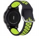 22mm Tech-Protect Soft Band Silicone Watch Strap - Чёрный / Зелёный - силиконовый ремешок для часов