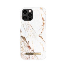 iDeal of Sweden Fashion CA16 Back Case priekš Apple iPhone 12 / 12 Pro - Carrara Gold - plastikāta aizmugures apvalks ar iebūvētu metālisku plāksni / bampers-vāciņš