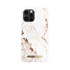 iDeal of Sweden Fashion CA16 Back Case priekš Apple iPhone 12 Pro Max - Carrara Gold - plastikāta aizmugures apvalks ar iebūvētu metālisku plāksni / bampers-vāciņš