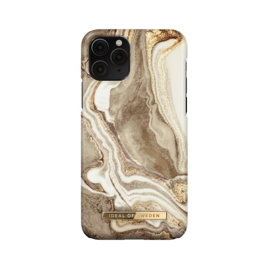 iDeal of Sweden Fashion GM19 Back Case для Apple iPhone 11 Pro - Golden Sand Marble - пластиковый чехол-накладка с встроенной металической пластиной / бампер-крышка