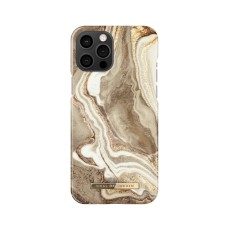 iDeal of Sweden Fashion GM19 Back Case priekš Apple iPhone 12 Pro Max - Golden Sand Marble - plastikāta aizmugures apvalks ar iebūvētu metālisku plāksni / bampers-vāciņš