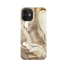iDeal of Sweden Fashion GM19 Back Case priekš Apple iPhone 12 mini - Golden Sand Marble - plastikāta aizmugures apvalks ar iebūvētu metālisku plāksni / bampers-vāciņš