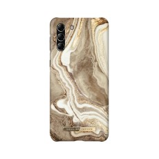 iDeal of Sweden Fashion GM19 Back Case priekš Samsung Galaxy S21 Plus G996 - Golden Sand Marble - plastikāta aizmugures apvalks ar iebūvētu metālisku plāksni / bampers-vāciņš