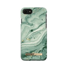 iDeal of Sweden Fashion SS21 Back Case priekš Apple iPhone 7 / 8 / SE2 (2020) / SE3 (2022) - Mint Swirl Marble - plastikāta aizmugures apvalks ar iebūvētu metālisku plāksni / bampers-vāciņš