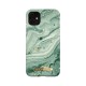 iDeal of Sweden Fashion SS21 Back Case priekš Apple iPhone 11 - Mint Swirl Marble - plastikāta aizmugures apvalks ar iebūvētu metālisku plāksni / bampers-vāciņš