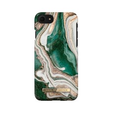iDeal of Sweden Fashion AW18 Back Case priekš Apple iPhone 7 / 8 / SE2 (2020) / SE3 (2022) - Golden Jade Marble - plastikāta aizmugures apvalks ar iebūvētu metālisku plāksni / bampers-vāciņš