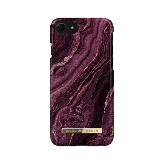 iDeal of Sweden Fashion AW20 Back Case для Apple iPhone 7 / 8 / SE2 (2020) / SE3 (2022) - Golden Plum - пластиковый чехол-накладка с встроенной металической пластиной / бампер-крышка