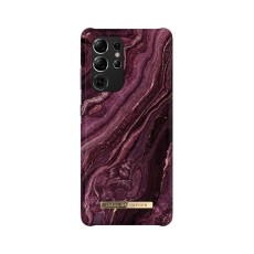 iDeal of Sweden Fashion AW20 Back Case priekš Samsung Galaxy S21 Ultra G998 - Golden Plum - plastikāta aizmugures apvalks ar iebūvētu metālisku plāksni / bampers-vāciņš