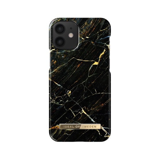 iDeal of Sweden Fashion CA16 Back Case priekš Apple iPhone 12 mini - Port Laurent Marble - plastikāta aizmugures apvalks ar iebūvētu metālisku plāksni / bampers-vāciņš