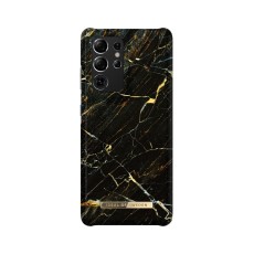 iDeal of Sweden Fashion CA16 Back Case priekš Samsung Galaxy S21 Ultra G998 - Port Laurent Marble - plastikāta aizmugures apvalks ar iebūvētu metālisku plāksni / bampers-vāciņš