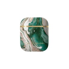 iDeal of Sweden Fashion Case priekš Apple Airpods - Golden Jade Marble - plastikāta apvalks bezvadu austiņu lādēšanas ierīcei