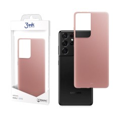 3MK Matt Case priekš Samsung Galaxy S21 Ultra G998 - Rozā - matēts silikona aizmugures apvalks / bampers-vāciņš