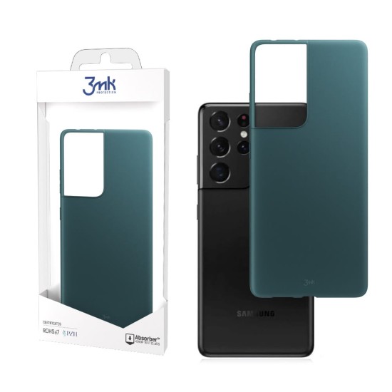 3MK Matt Case priekš Samsung Galaxy S21 Ultra G998 - Zaļš - matēts silikona aizmugures apvalks / bampers-vāciņš