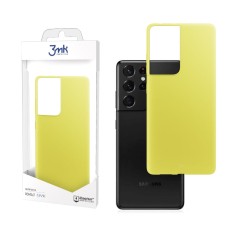 3MK Matt Case priekš Samsung Galaxy S21 Ultra G998 - Dzeltens - matēts silikona aizmugures apvalks / bampers-vāciņš