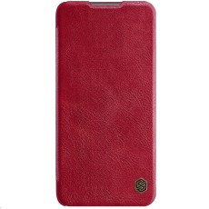 NILLKIN Qin Series Card Holder Leather Flip Case priekš Xiaomi Redmi 9T / Poco M3 - Sarkans - sāniski atverams maciņš (ādas maks, grāmatiņa, leather book wallet case cover)