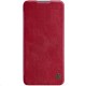 NILLKIN Qin Series Card Holder Leather Flip Case priekš Xiaomi Redmi 9T / Poco M3 - Sarkans - sāniski atverams maciņš (ādas maks, grāmatiņa, leather book wallet case cover)