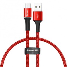 Baseus 0.25M Halo 3A USB to Micro USB cable - Sarkans - microUSB lādēšanas un datu kabelis / vads