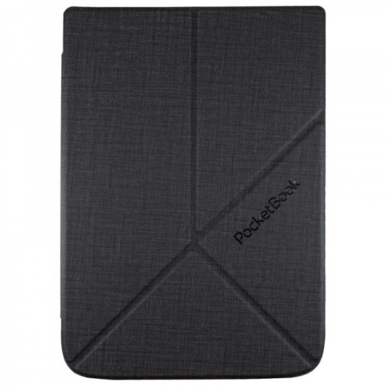 PocketBook Origami Case Book Shell priekš Basic 4 (606) / Lux 2 (616) / Touch Lux 4 / 5 (627, 628) / Touch HD3 (632) / Color (633) - Melns - mākslīgās ādas grāmatveida maks / maciņš