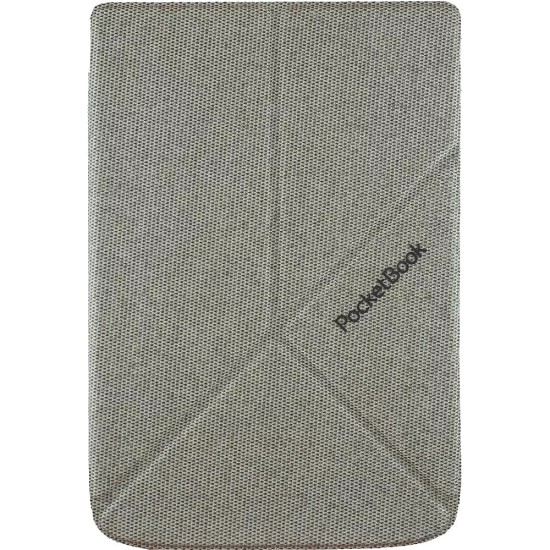PocketBook Origami Case Book Shell priekš Basic 4 (606) / Lux 2 (616) / Touch Lux 4 / 5 (627, 628) / Touch HD3 (632) / Color (633) - Pelēks - mākslīgās ādas grāmatveida maks / maciņš