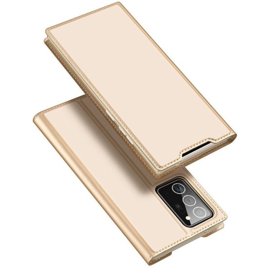 Dux Ducis Skin Pro series priekš Samsung Galaxy Note 20 N980 - Zelts - sāniski atverams maciņš ar stendu