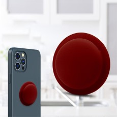 Stick on Cover Soft Silicone Protective Case priekš Apple AirTag - Bordo - pielīmējams silikona apvalks bezvadu izsekošanas ierīcei
