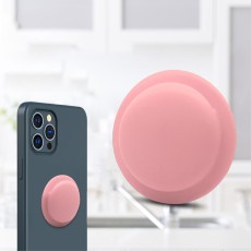 Stick on Cover Soft Silicone Protective Case priekš Apple AirTag - Rozā - pielīmējams silikona apvalks bezvadu izsekošanas ierīcei