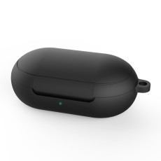 Silicone Protective Case with Hook priekš Samsung Galaxy Buds / Buds Plus - Melns - silikona apvalks ar karabīni bezvadu austiņu lādēšanas ierīcei