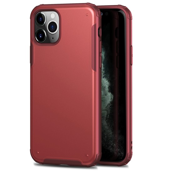 Quality PC / TPU Back Case priekš Apple iPhone 11 Pro - Sarkans - silikona-plastikāta aizmugures apvalks / bampers-vāciņš