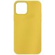 Forcell Silicone Case (Microfiber Soft Touch) priekš Apple iPhone 12 mini - Dzeltens - matēts silikona aizmugures apvalks / bampers-vāciņš