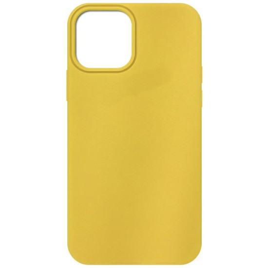 Forcell Silicone Case (Microfiber Soft Touch) priekš Apple iPhone 12 Pro Max - Dzeltens - matēts silikona aizmugures apvalks / bampers-vāciņš 