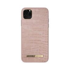iDeal of Sweden Atelier SS21 Back Case priekš Apple iPhone 11 Pro Max - Rose Croco - mākslīgās ādas aizmugures apvalks ar iebūvētu metālisku plāksni / bampers-vāciņš