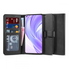 Tech-Protect Wallet Book Case priekš Xiaomi Mi 11 Lite / 11 Lite 5G NE - Melns - sāniski atverams maciņš ar magnētu un stendu / grāmatveida maks