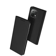 Dux Ducis Skin Pro series priekš Xiaomi Mi 11 Lite / 11 Lite 5G NE - Melns - sāniski atverams maciņš ar magnētu un stendu