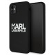 Karl Lagerfeld Silicone Stack Logo series Back Case KLHCP12MSLKLRBK priekš Apple iPhone 12 / 12 Pro - Melns - silikona aizmugures apvalks / maciņš