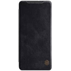 NILLKIN Qin Series Leather Flip Case priekš Samsung Galaxy S21 Ultra G998 - Melns - sāniski atverams maciņš (ādas maks, grāmatiņa, leather book wallet case cover)