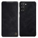 NILLKIN Qin Series Leather Flip Case priekš Samsung Galaxy S21 Plus G996 - Melns - sāniski atverams maciņš (ādas maks, grāmatiņa, leather book wallet case cover)