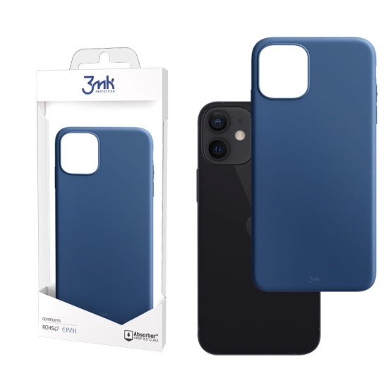 3MK Matt Case priekš Apple iPhone 13 mini - Zils - matēts silikona aizmugures apvalks / bampers-vāciņš