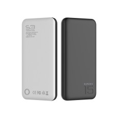 Puridea S3 15000mAh USB 5V 2x2.4A Ligzda - Melns - Universāla ārējas uzlādes batereja lādētājs-akumulators (Power Bank)