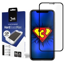 3MK HardGlass Max Privacy Tempered Glass protector priekš Apple iPhone 11 Pro Max / XS Max - Melns - ekrāna aizsargstikls / bruņu stikls