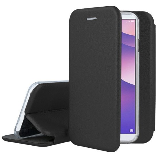 Forcell Elegance book case priekš Samsung Galaxy A32 4G A325 - Melns - sāniski atverams maciņš ar stendu / grāmatveida maks