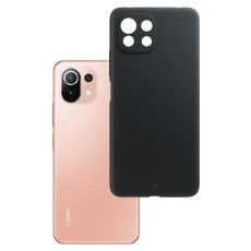 3MK Matt Case priekš Xiaomi Mi 11 Lite / 11 Lite 5G NE - Melns - matēts silikona aizmugures apvalks / bampers-vāciņš