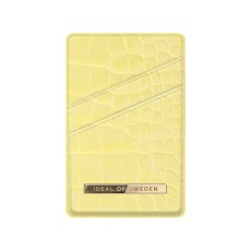 iDeal of Sweden Atelier SS21 Magnetic Card Holder - Lemon Croco - mākslīgās ādas kredītkaršu turētājs ar magnētu