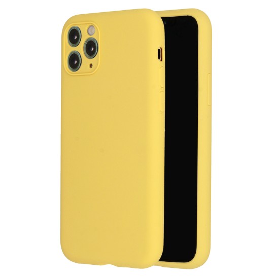 Vennus Silicone Lite Back Case priekš Apple iPhone 12 - Dzeltens - silikona aizmugures apvalks / bampers-vāciņš