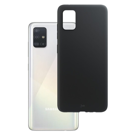 3MK Matt Case priekš Samsung Galaxy A52 A525 / A52 5G A526 / A52s 5G A528 - Melns - matēts silikona aizmugures apvalks  / bampers-maciņš