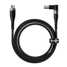 Baseus 2M Zinc Magnetic 5A 100W Type-C to 7.9 x 5.5 mm Laptop power cable priekš Lenovo - Melns - lādēšanas kabelis / vads portatīvajiem datoriem