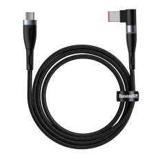 Baseus 2M Zinc Magnetic 5A 100W Type-C to DC Square Laptop power cable priekš Lenovo / IBM - Melns - lādēšanas kabelis / vads portatīvajiem datoriem