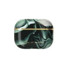iDeal of Sweden Fashion Case priekš Apple Airpods Pro - Golden Olive Marble - plastikāta apvalks bezvadu austiņu lādēšanas ierīcei